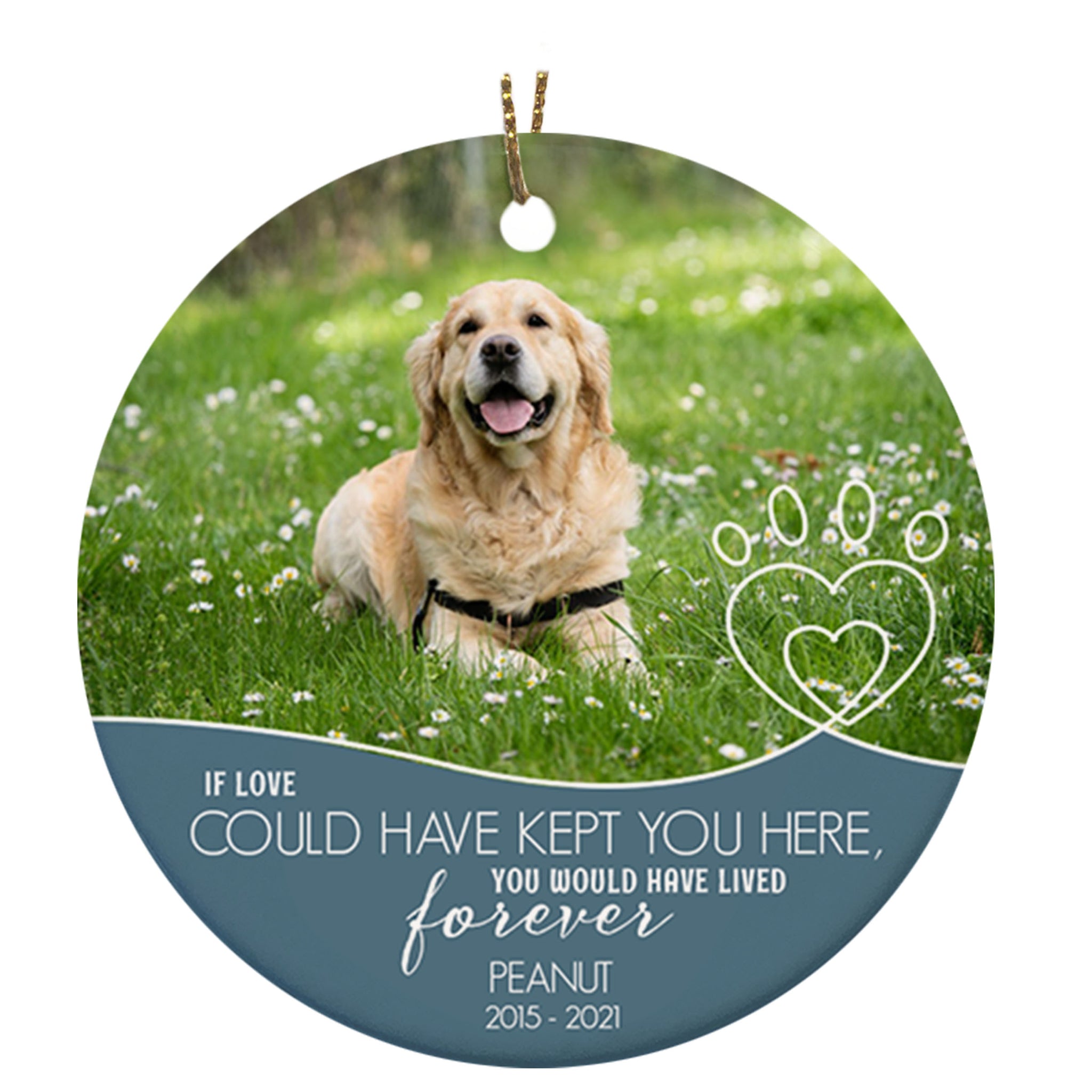 Pet Memorial Ornament Custom Photo - Pet in Heaven, Pet Loss Christmas Ornament, Remembrance for Loss of Dog, Loss of Cat, Sympathy Gift for Dog Owners| NOM21