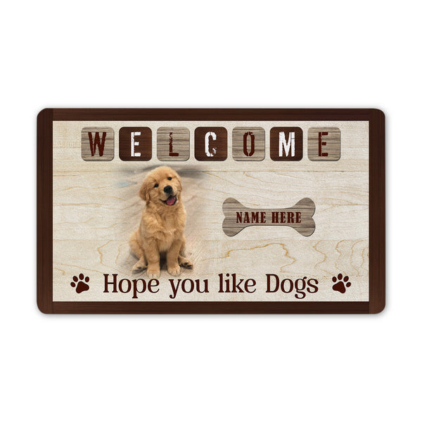 Custom Dog Doormat| Hope You Like Dogs Welcome Mat for Front Door| Gift for Dog Mom Dog Dad Dog Owner| JDM69