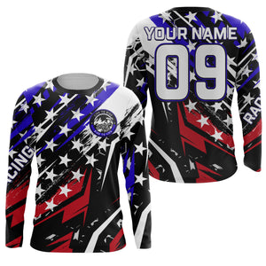 American flag Motocross youth men women jersey UV Live To Ride custom dirt bike shirt Patriotic PDT408