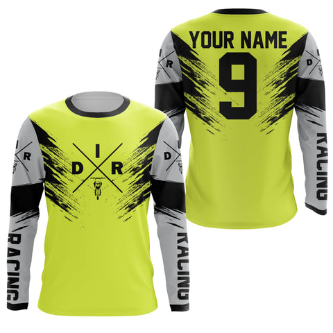 Custom dirt bike jersey green UPF30+ men women kid motocross off-road dirt racing motorcycle NMS970