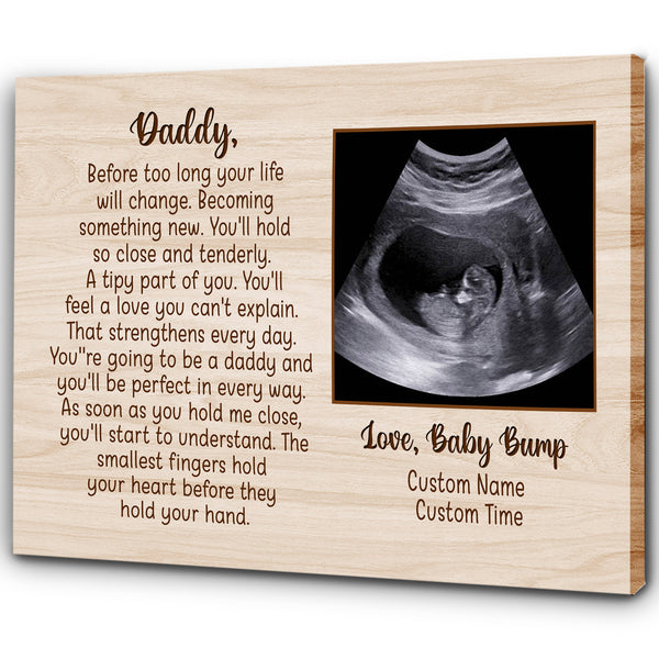 Personalized Canvas for New Dad| First Father's Day Gift for Husband, Dad To Be, 1st Time Dad Gift| JC862