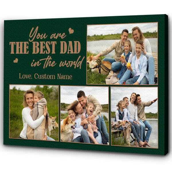 Personalized Canvas For Dad| You Are The Best Dad| Father's Day Gift for Dad Father Husband, Dad Birthday JC894