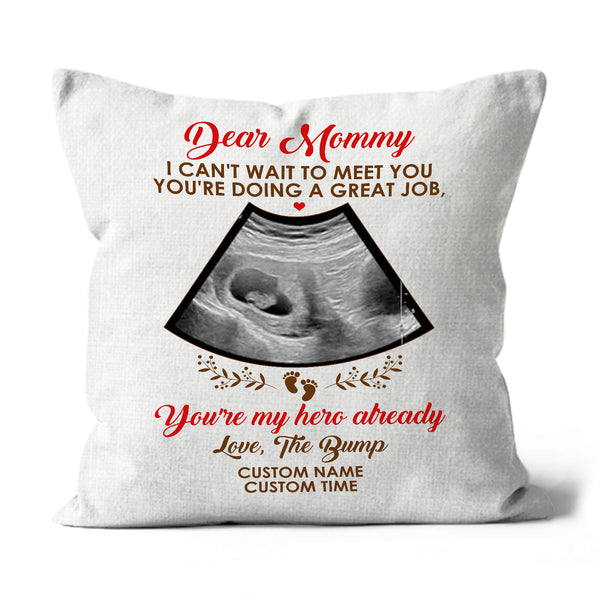 First Mother's Day Custom Pillow| Mom To Be New Mom Expecting Mother Pregnant Woman| JPL20