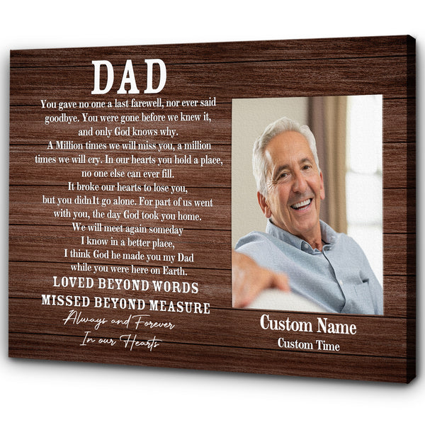 Sympathy gift for loss of Dad, Memorial Bereavement gifts for loss of father, Remembrance gift - VTQ145