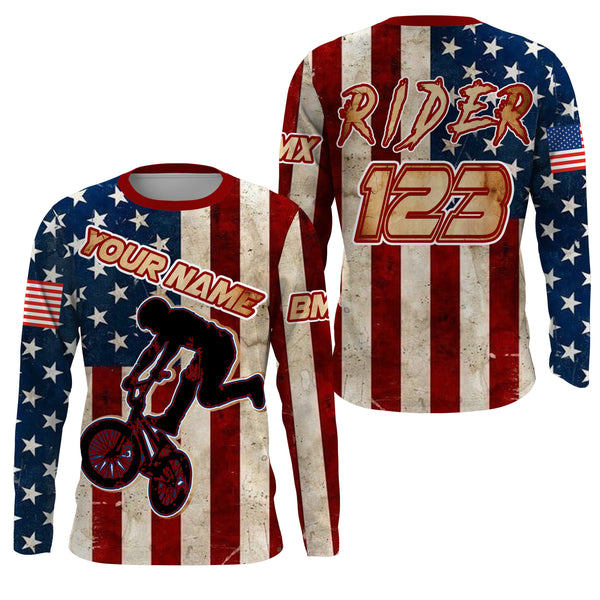 Custom American BMX racing jersey UPF30+ Adult&Kid MTB riding shirt extreme freestyle Cycling gear| SLC70