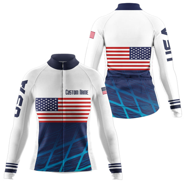 American cycling jersey Men Women UPF50+ USA cycle gear with 3 pockets MTB BMX mountain bike shirt| SLC166