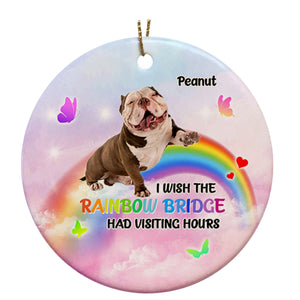 Rainbow Bridge - Pet Memorial Ornament Custom Photo| Pet Loss Christmas Ornament, Remembrance for Loss of Dog, Loss of Cat| NOM11