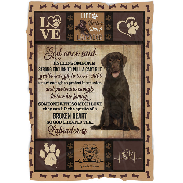 Labrador Retriever Fleece Blanket for Dog Lover| Life Is Better With A Labrador Blanket - Cool Blanket for Lab Mom Lab Dad Labrador Retriever Lover| JBD330