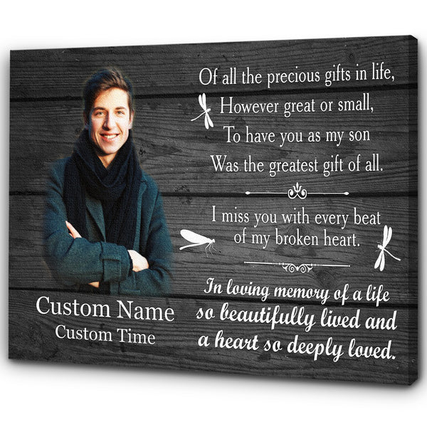 Sympathy gift for loss of Brother Son, Brother memorial gifts, Bereavement Remembrance Condolence gifts - VTQ154