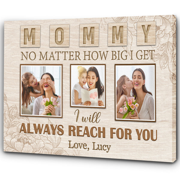 Personalized Mom Canvas - Mommy Photo Collage Mother's Day Canvas, Thoughtful Gift I Love You Mom| N2456