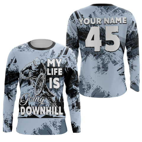 Downhill MTB jersey kids mountain bike shirt UPF30+ mens cycling jersey boys girls riding shirt| SLC279