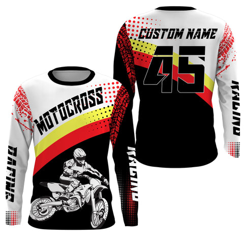 Custom motocross jersey UPF30+ men women kid dirt bike racing shirt offroad motorcycle long sleeve NMS1002