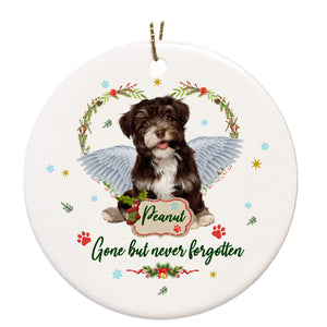 Pet Memorial Ornament Custom Photo - Gone But Never Forgotten| Pet Loss Christmas Ornament, Remembrance for Loss of Dog, Loss of Cat, Sympathy Gift for Dog Owners| NOM16