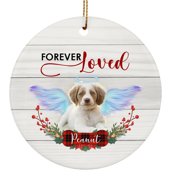 Forever Love - Pet Memorial Ornament Custom Photo| Pet Loss Christmas Ornament, Remembrance for Loss of Dog, Loss of Cat, Sympathy Gift for Dog Owners| NOM13