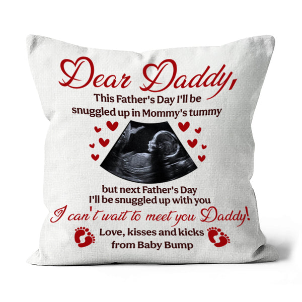 Personalized Pillow For New Dad| First Father's Day Gift for Husband, Dad To Be, 1st Time Dad| JPL79