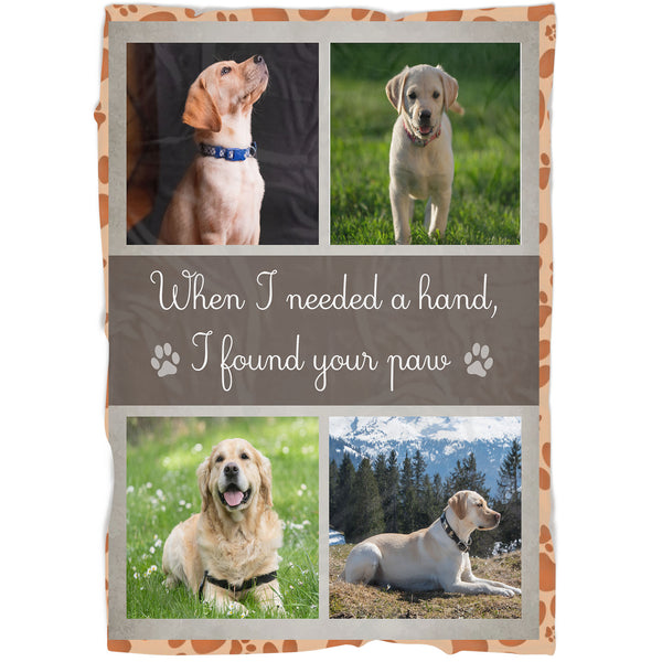 Personalized Dog Memorial Blanket| Custom Dog Photo Collage Fleece Blanket| Dog Remembrance Blanket, Dog Memory Gift, Sympathy Gift for Dog Owner, Loss of Dog| JBD341