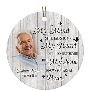 Personalized Memorial Ornament For Loss of Father in Heaven Remembrance Gift In Loving Memory Of Dad ODT48