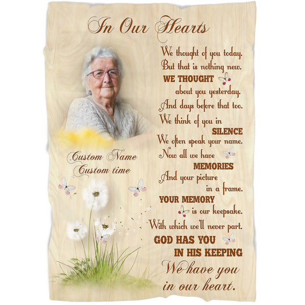 Personalized Memorial Blanket for Loss of Loved one, We Thought of You Today Sympathy Blanket for Loss of Mother VTQ113