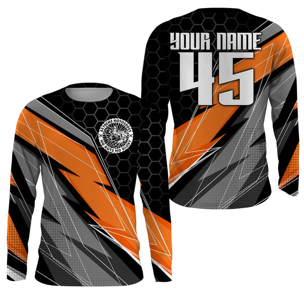 Orange custom motocross jersey UPF30+ dirt bike MX racing jersey adult&kid off-road motorcycle| NMS872