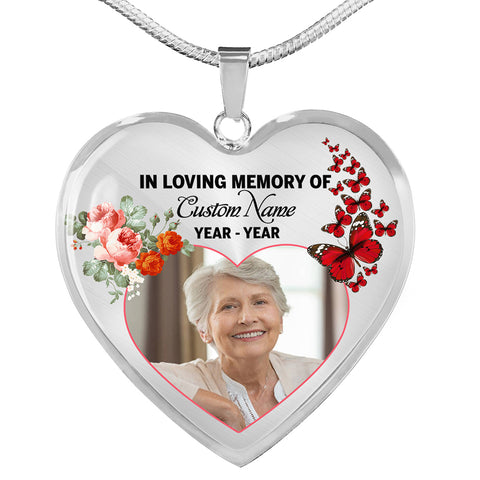 Customized memorial necklace| In loving memory jewelry| Keepsake gift for loss loved one NNT38