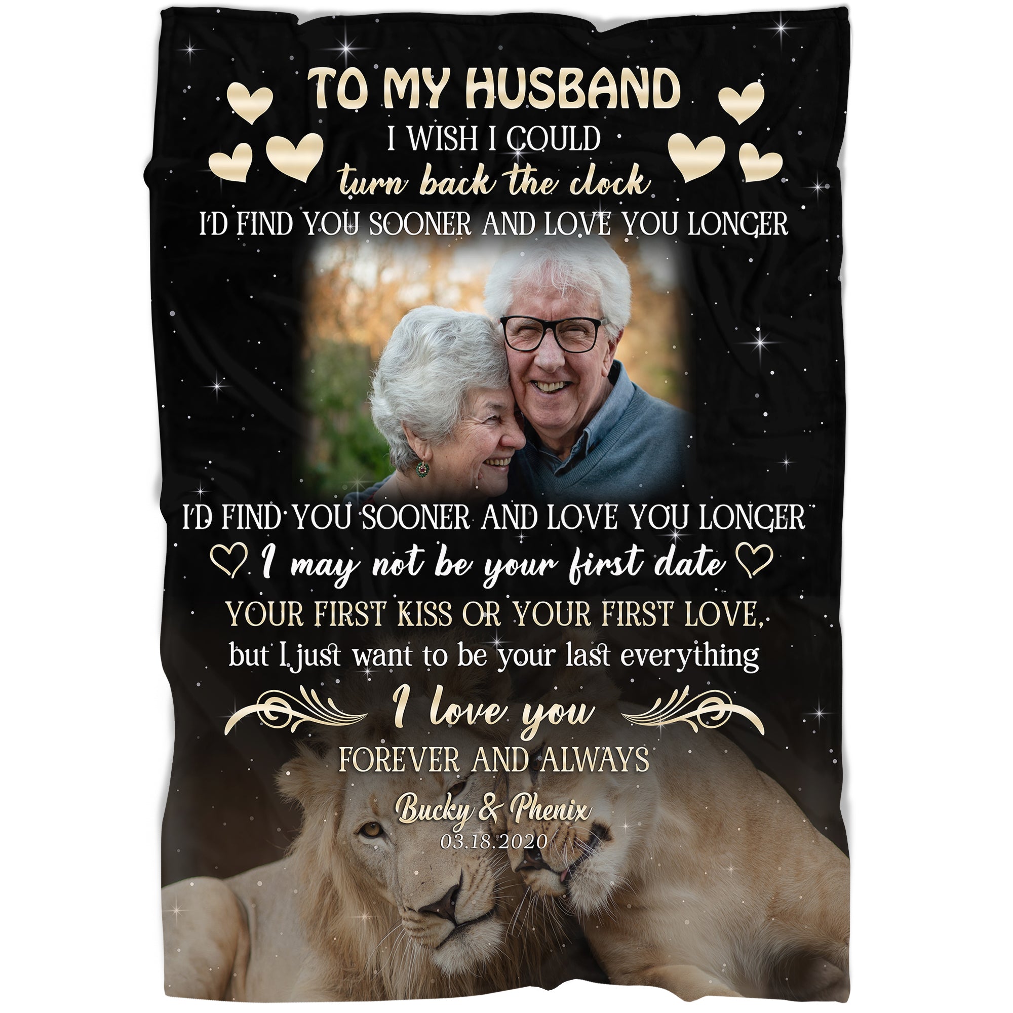 Personalized To My Husband Blanket| Lion  I Love You Forever and Always| Couple Blanket | Couple Gifts for Christmas, Anniversary,  Valentine| Cool Gifts for Him| Blanket for  Husband BP45Myfihu