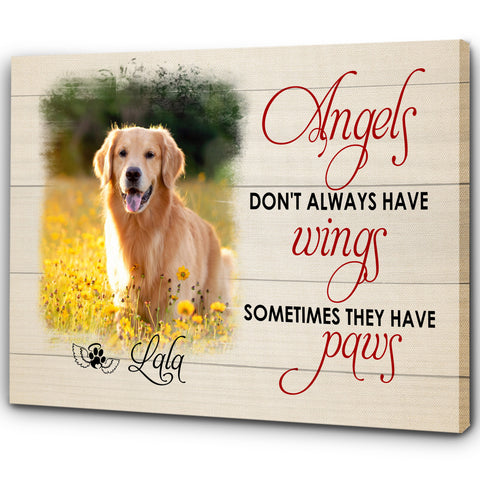 Customized Pet Memorial Gift Don't Cry For Me Canvas Loss Dog Gift Sympathy Gifts for Dog in Heaven AP15