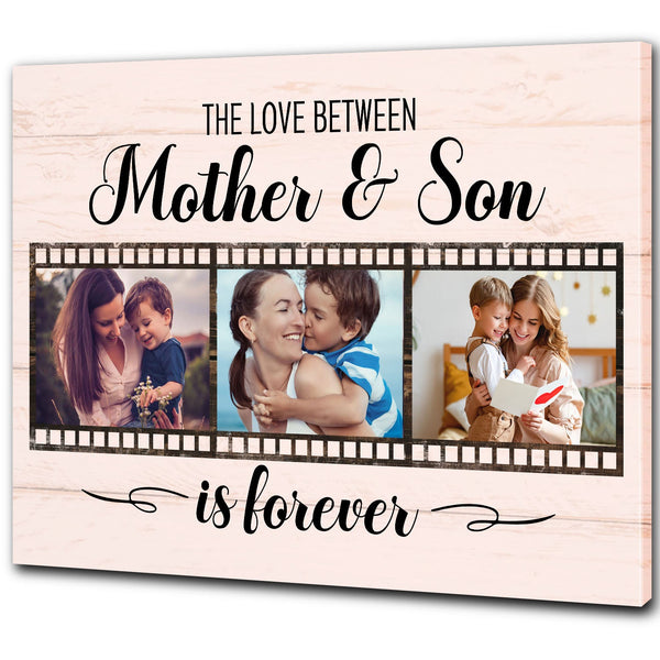 Mother & Son Personalized Canvas, The Love Between Mother & Son, Custom Photo Collage Mother's Day Gift| N2481