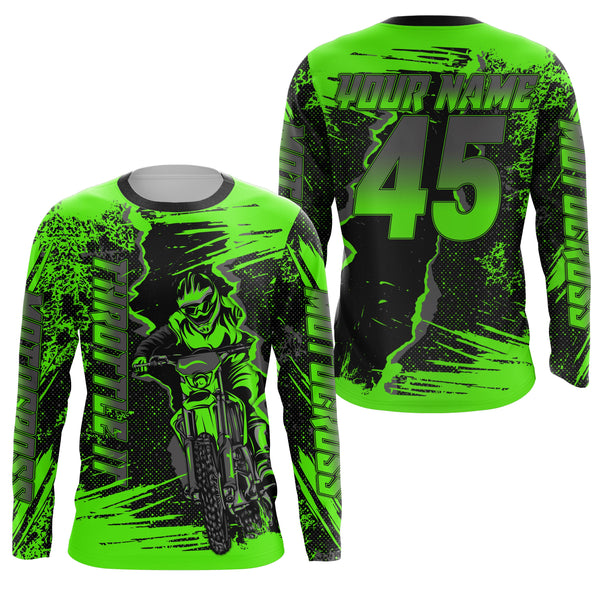 Throttle It custom motocross jersey UPF30+ kid mens womens dirt bike off-road motorcycle racewear NMS957