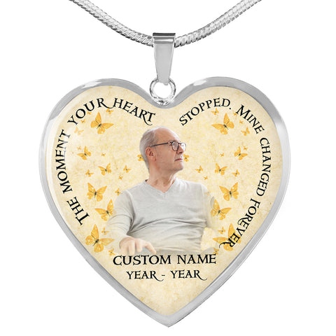 Customized Memorial necklace with photo| Rememberance jewelry loss gift for Daughter Mom Dad Husband NNT28