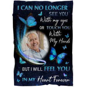 Personalized Memorial Blanket, I Can No Longer See You, Remembrance Throw Blanket Sympathy Gift| N1737