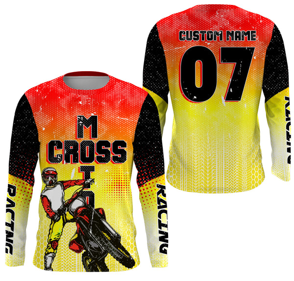Kids men women custom name&number Motocross racing jersey dirt bike off-road UPF30+ motorcycle PDT121