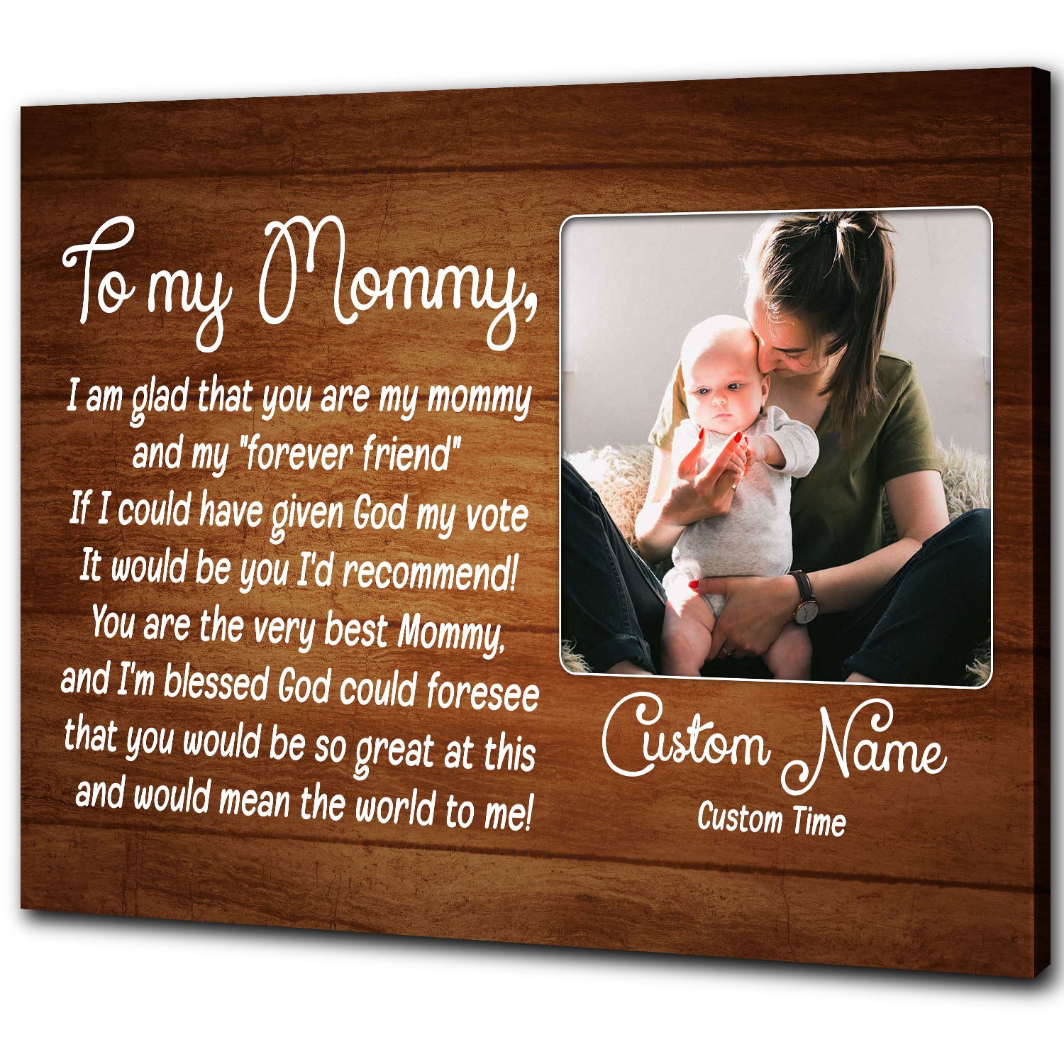 Custom New Mom Canvas| To My Mommy Pregnancy Announcement Gift for Mommy To Be New Mom Expecting Mom| JC830