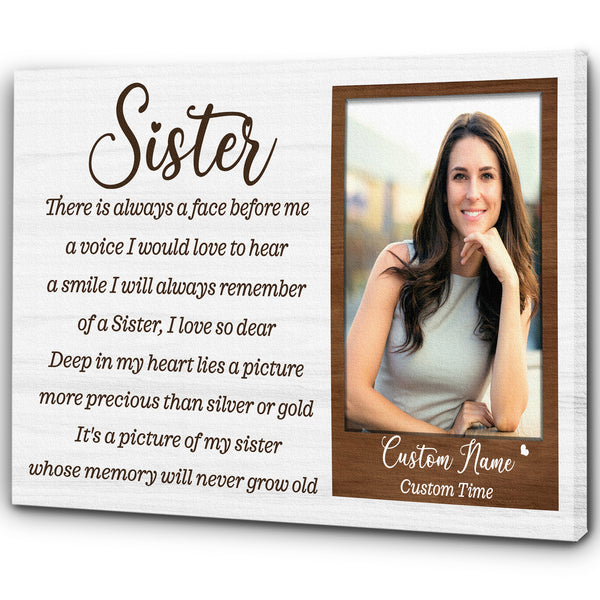 Sister Remembrance Personalized Canvas| Sister Memorial Gift, Sympathy Gift for Loss of Sister JC885