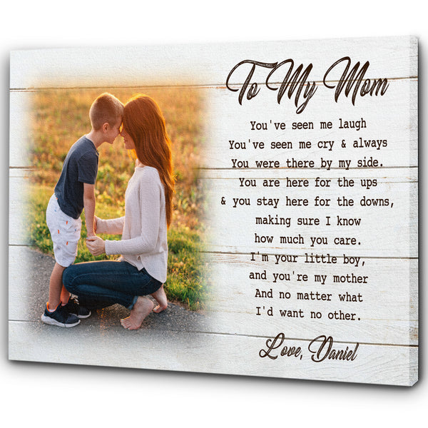 Personalized Mom Canvas - Son & Mother Custom Canvas Mother's Day Gift, Thoughtful Gift for Mom from Son N2461