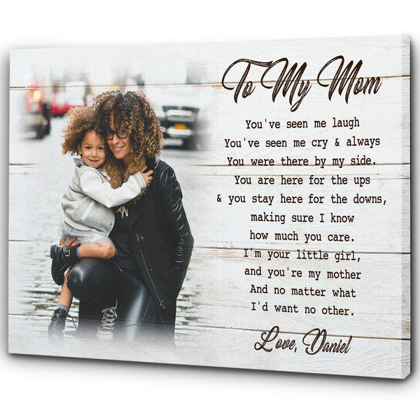 Personalized Mom Canvas - Daughter&Mother Custom Canvas Mother's Day Gift, Thoughtful Gift from Daughter N2462