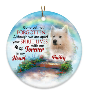 Pet Memorial Ornament - Forever in Our Hearts, Pet Loss Ornament, Remembrance Loss of Dog, Loss of Cat, Sympathy Gift for Dog Owners| NOM120