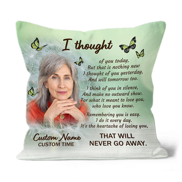 Personalized Memorial Pillow for Loss of Loved One| I Thought Of You Pillow| Memorial Gift Sympathy Gift JPL87