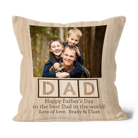 Dad Personalized Pillow (Insert Included) Father's Day Gift Collage Pillow All-over Print Suede Case| NPL104