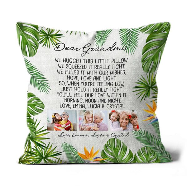 Dear Grandma Personalized Pillow, Grandma Mother's Day Gift Custom Photos, Birthday Christmas Keepsake| NPL39