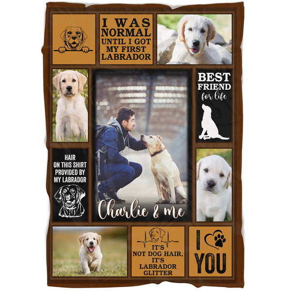 Personalized Labrador Retriever Blanket, Custom Photo Collage Dog Blanket| Best Friend For Life Fleece Blanket| Gift for Dog Mom Dog Dad Dog Lover Labrador Retriever Lover| JBD333