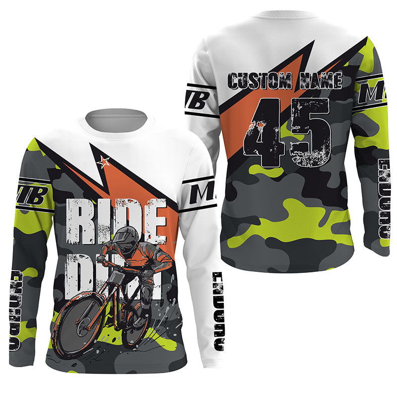 Ride dirt Personalized adult kid MTB downhill jersey UPF30+ Mountain biking gear cycling clothes| SLC229