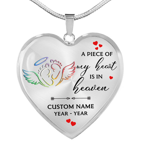 Custom Baby remembrance necklace - Infant footprints memorial jewelry, Miscarriage loss gift for Mom NNT42