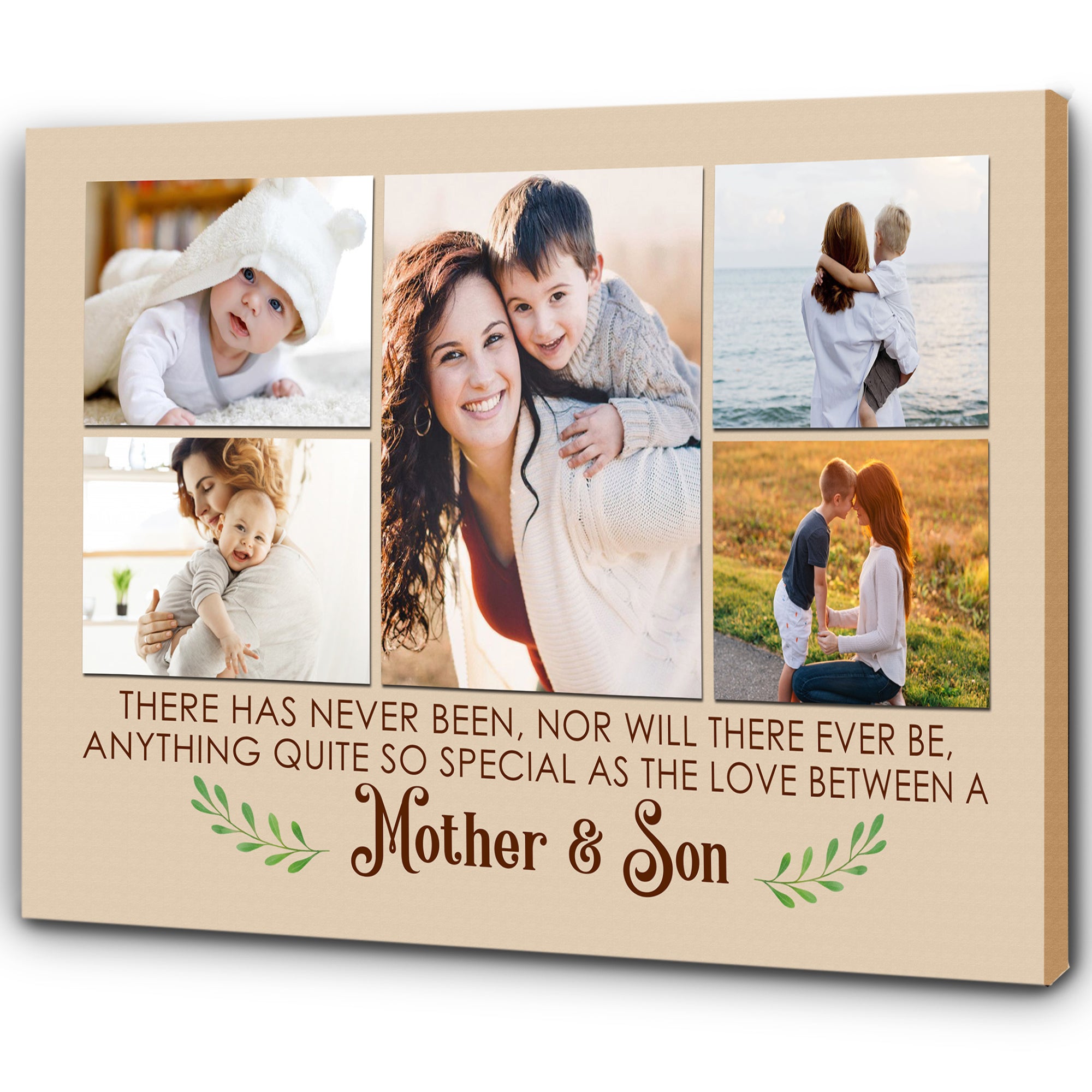 Custom Canvas for Mom| Mother and Son Photo Collage Wall Art| Mom Gift for Mother's Day Gift JC844