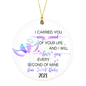 Miscarriage Memorial Ornament - Christmas Remembrance for Loss of A Child, Pregnancy Loss Sympathy Gift, Stillbirth Bereavement| NOM134