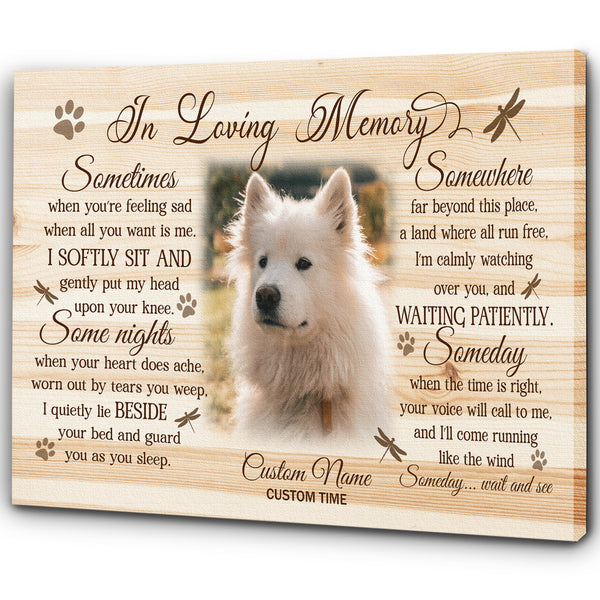 Custom Memorial Canvas for DOG - Dog Memorial Gift, Sympathy Gift for Loss of Dog, Dog Remembrance Gift for Dog Owner, Dog Lover - JCD789