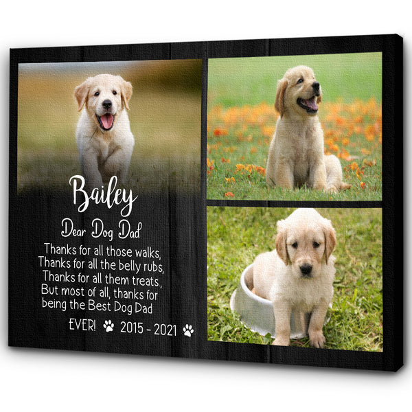 Personalized Canvas| Pet Loss Memorial| Custom Photo Collage| Pet Remembrance, Loss of Dog, Loss of Cat Sympathy Gift for Pet Owners, Paw Friend| N1923 Myfihu