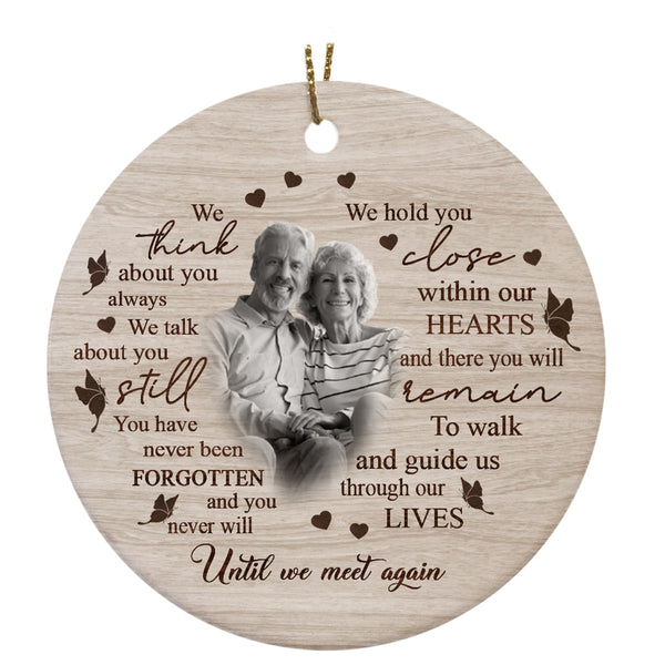 Personalized Memorial Ornament - Remembering A Loved One, Christmas in Heaven, Remembrance Home Decor for Loss of Father, Mother, Son, Brother| NOM25