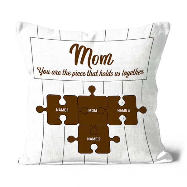 Mom Puzzle Pillow| Custom Gift for Mother, Mom for Mother's Day Birthday Christmas| JPL12