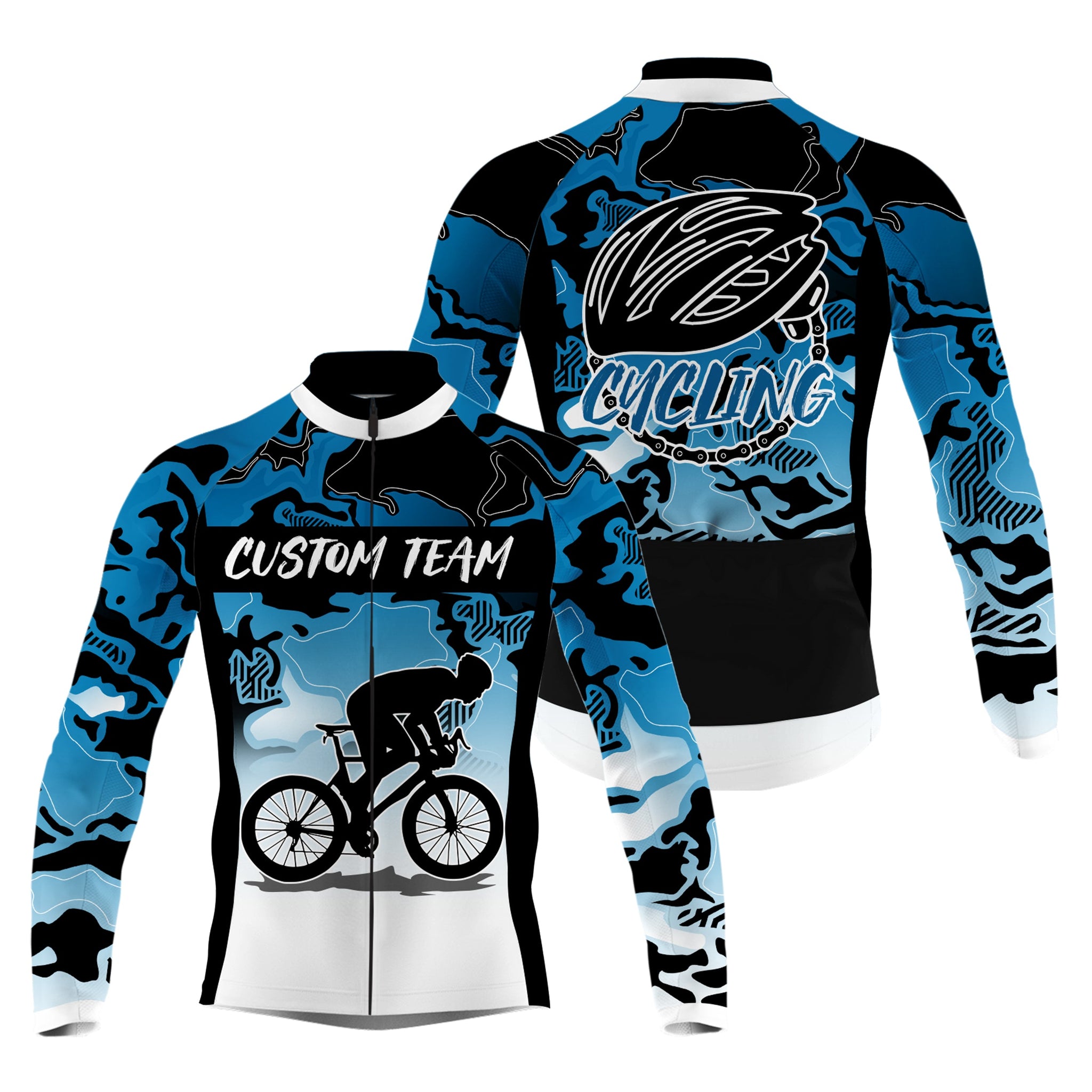 Custom Mens Cycling jersey Camo cycle gear Anti-UV full zip bicycle motocross road MTB BMX racewear| SLC87