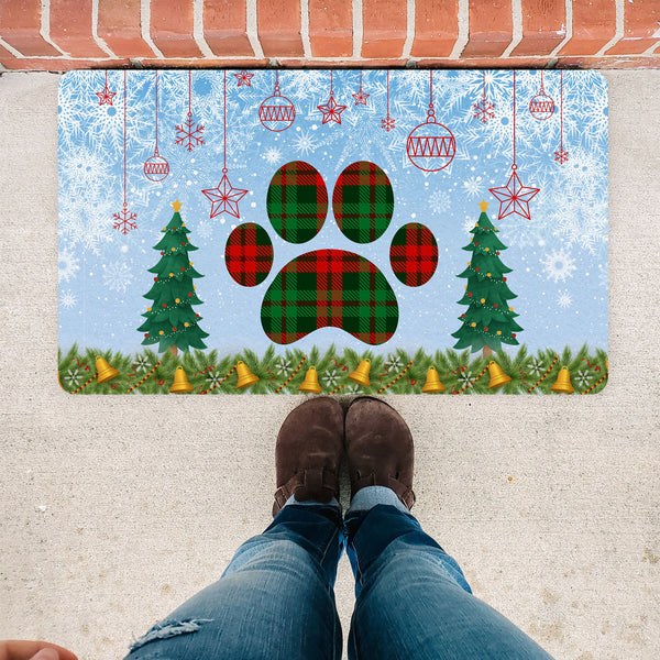 Dog Paw Christmas Doormat